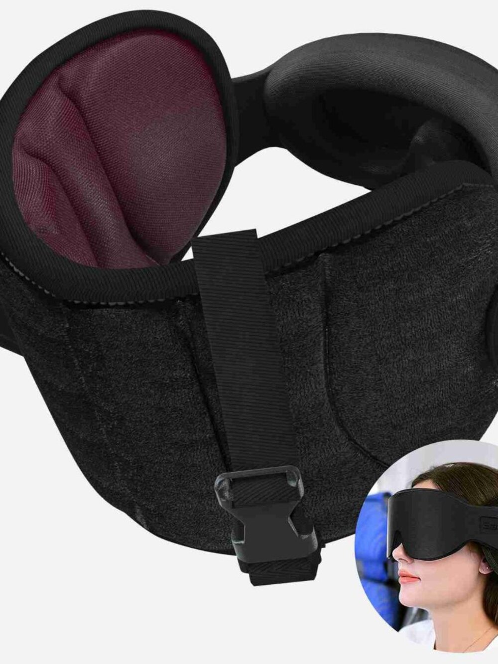 SARISUN Travel Pillows with Eye Mask for Airplanes or cars, N-751